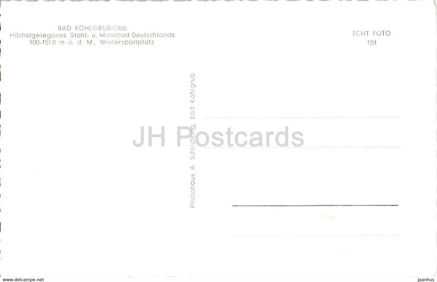 Blick von der schonen Aussicht - Bad Kohlgrub - 1 - old postcard - Germany - unused