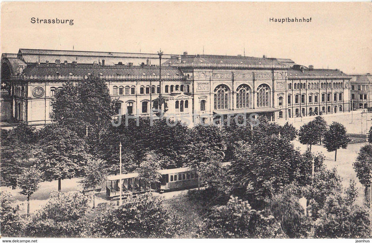 Strassburg - Strasbourg - Hauptbahnhof - railway station - old postcard - France - unused - JH Postcards