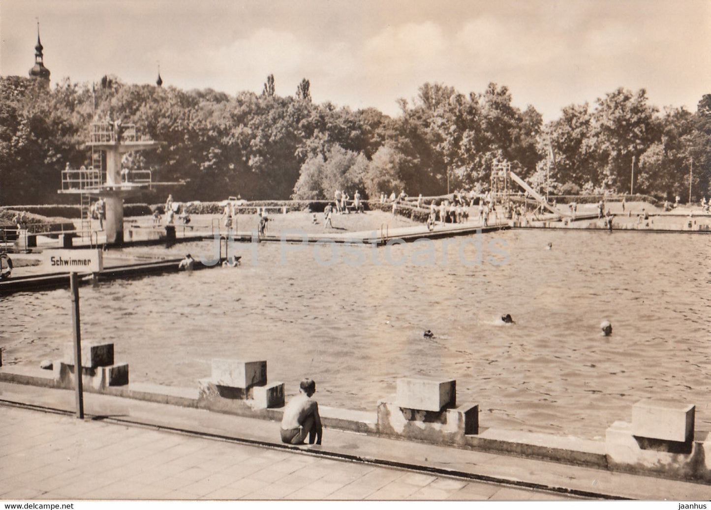 Riesa - Elbe - Stadtbad - pool - Germany DDR - unused - JH Postcards