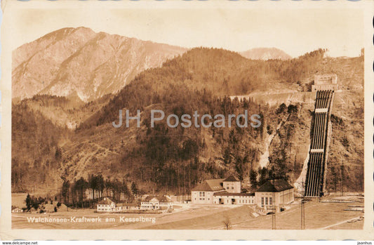 Walchensee Kraftwerk am Kesselberg - old postcard - Germany - used - JH Postcards