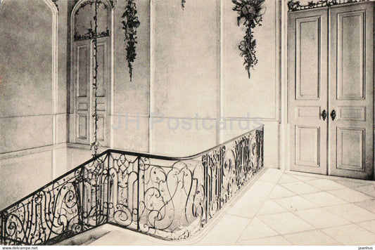 Schloss Wilhelmstal - Das Kunstgelander im Treppenhaus - castle - old postcard - Germany - unused - JH Postcards