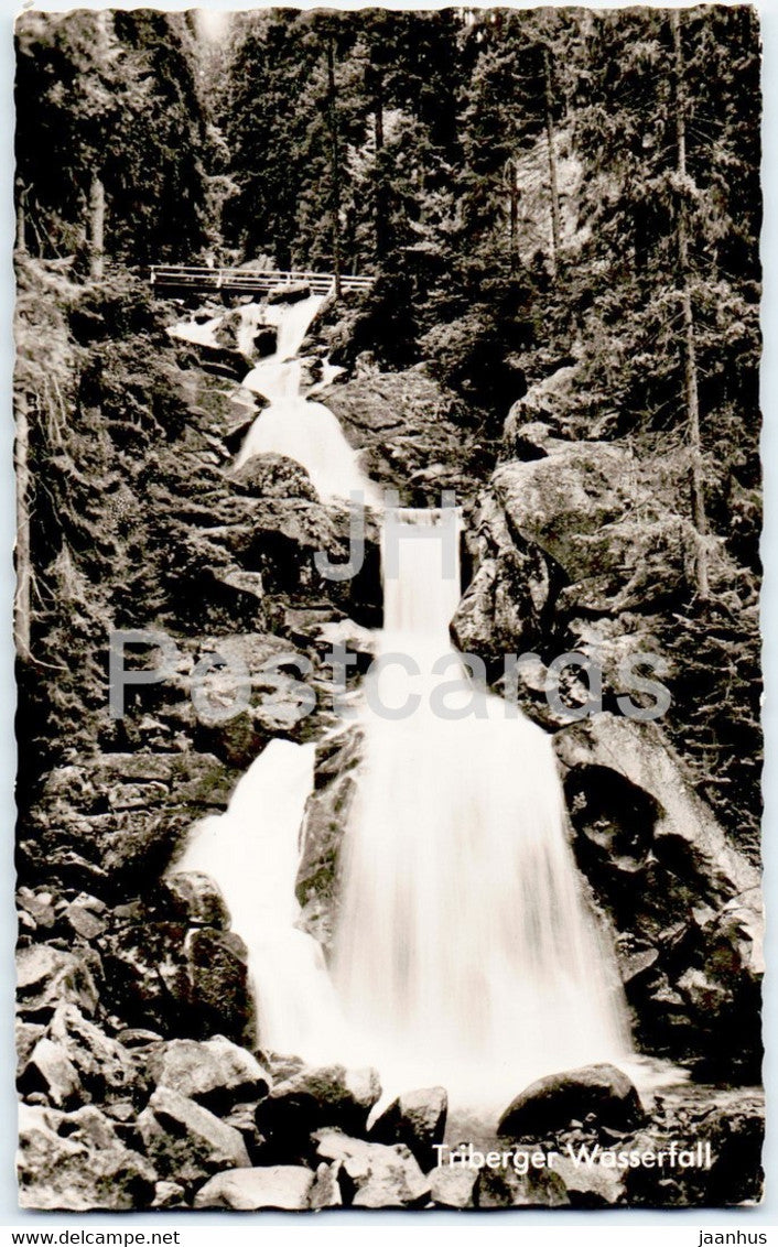 Triberger Wasserfall - waterfall - old postcard - Germany - unused - JH Postcards
