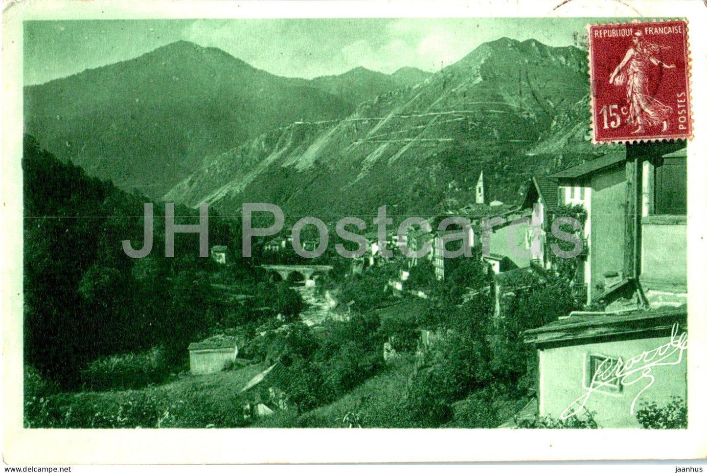 Saint Martin Vesubie - Vue Generale et Venanson - 0255 - old postcard - France - used - JH Postcards