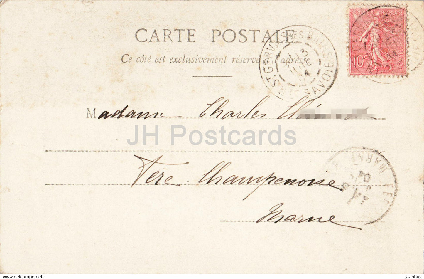 Saint Gervais les Bains et la Chaine des Fiz - old postcard - 1904 - France - used