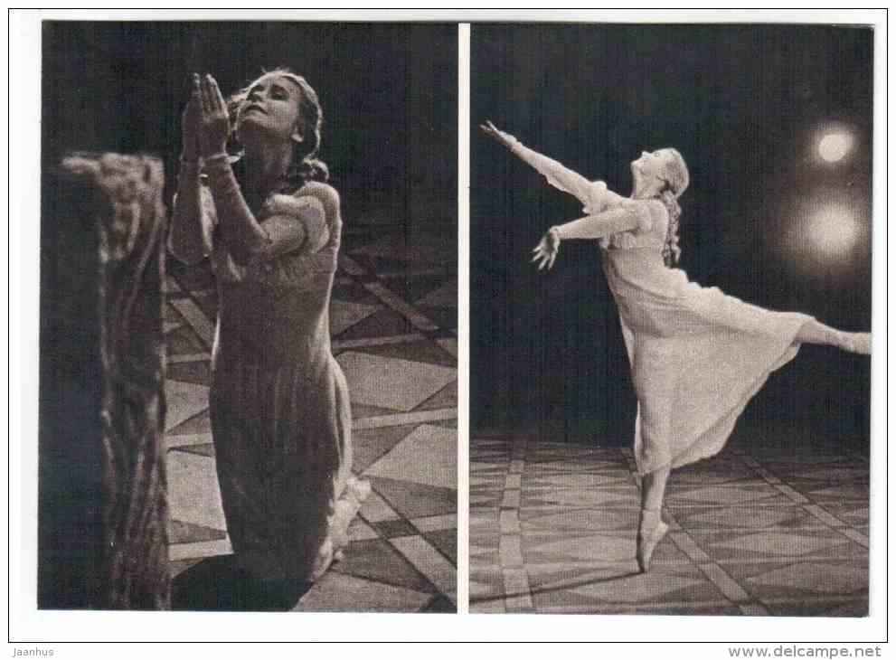 Juliet in the ballet Romeo and Juliet by S. Prokofyev - Helmi Puur ballerina - ballet - 1979 - Estonia USSR - unused - JH Postcards