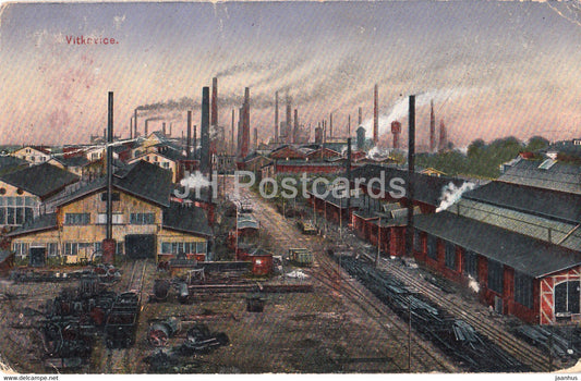 Vitkovice - industry - old postcard - Czech Republic - used - JH Postcards