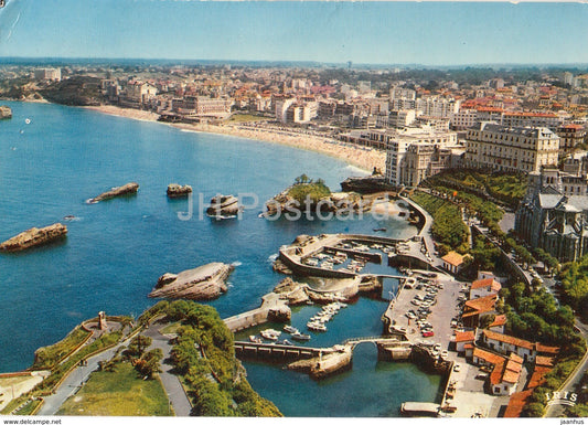 Biarritz - Le Port des Pecheurs - la grande Plage - port - beach - 64 - France - 1973 - used - JH Postcards