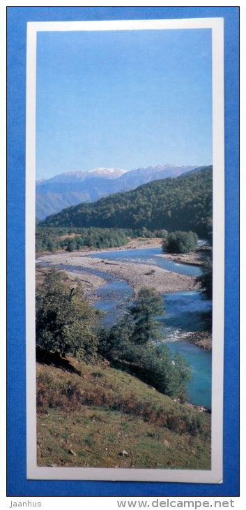 in the valley of a mountain river Kodori - 1984 - Abkhazia - Georgia USSR - unused - JH Postcards