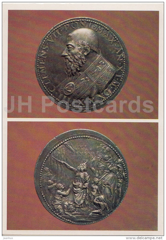 Medal of Pope Clement VII , 1534 . Italy - Renaissance Medals - 1987 - Russia USSR - unused - JH Postcards