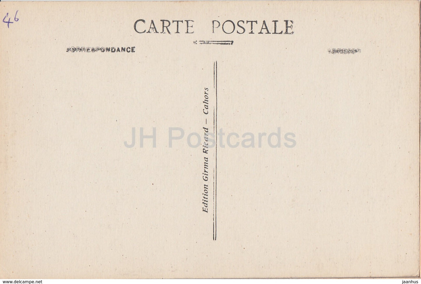 Cahors - Chateau Alban - Rue du Portail Alban - castle - old postcard - France - unused