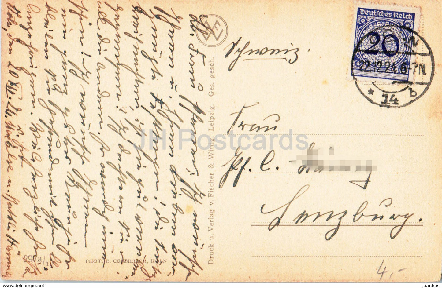 Cologne - Cologne - Universitat - université - 297 a - carte postale ancienne - 1924 - Allemagne - utilisé