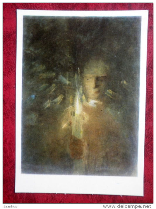 Painting by Lithuanian composer M. K. Ciurlionis - Truth - lithuanian art - 1976 - unused - JH Postcards