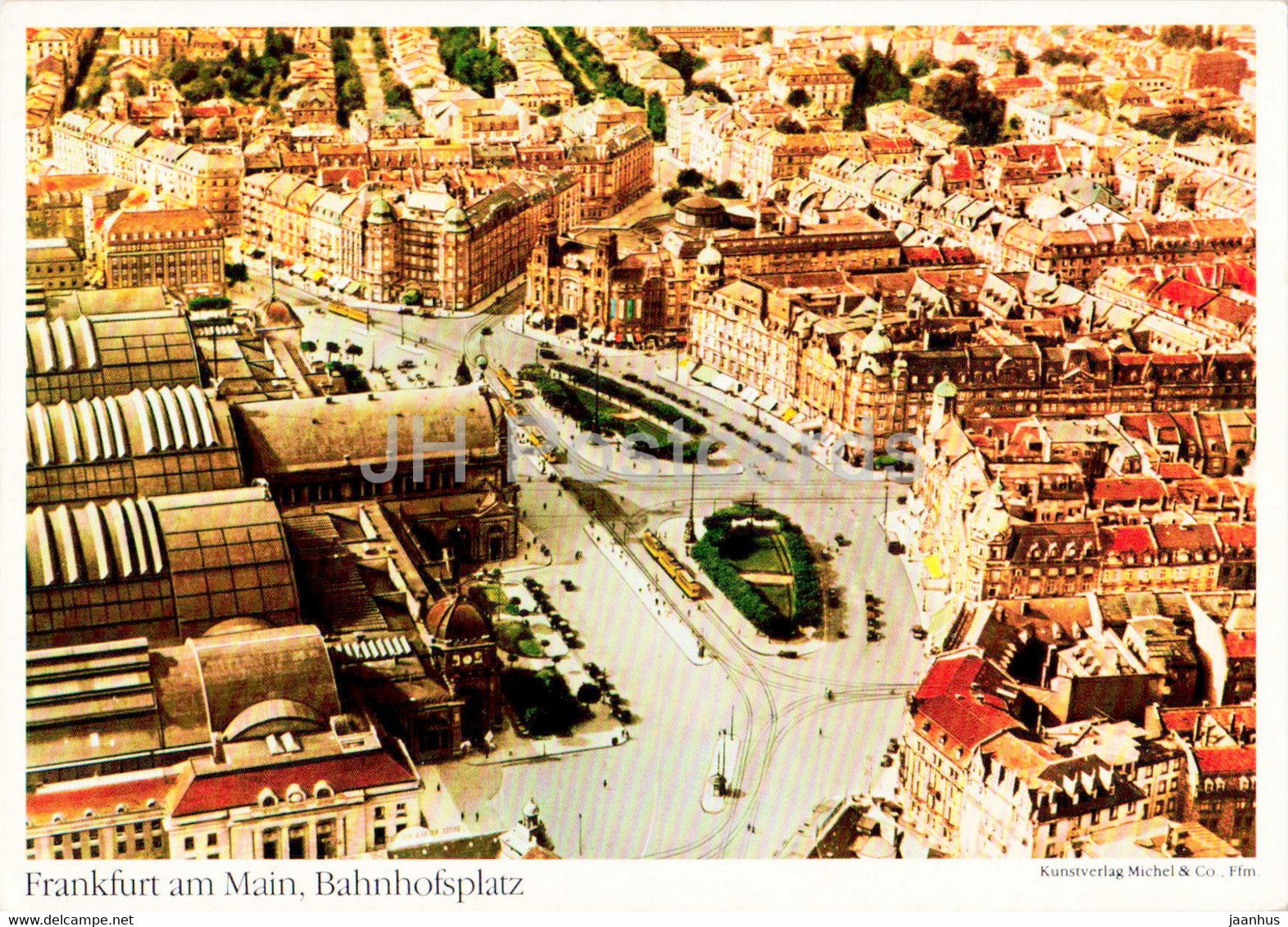 Alt Frankfurt am Main - Bahnhofsplatz - railway station - Germany - unused - JH Postcards