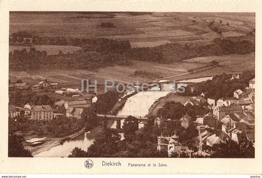 Diekirch - Panorama et la Sure - 3 - serie 5 - old postcard - Luxembourg - unused - JH Postcards