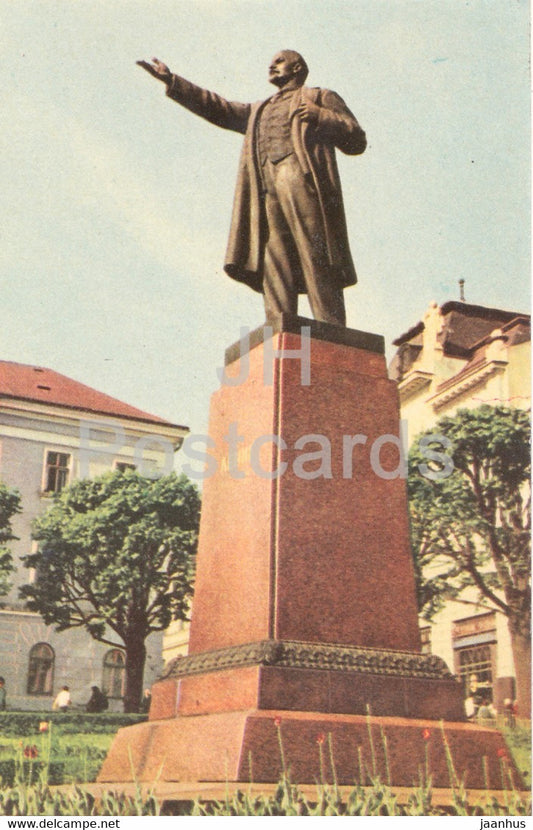 Chernivtsi - monument to Lenin - 1968 - Ukraine USSR - unused - JH Postcards