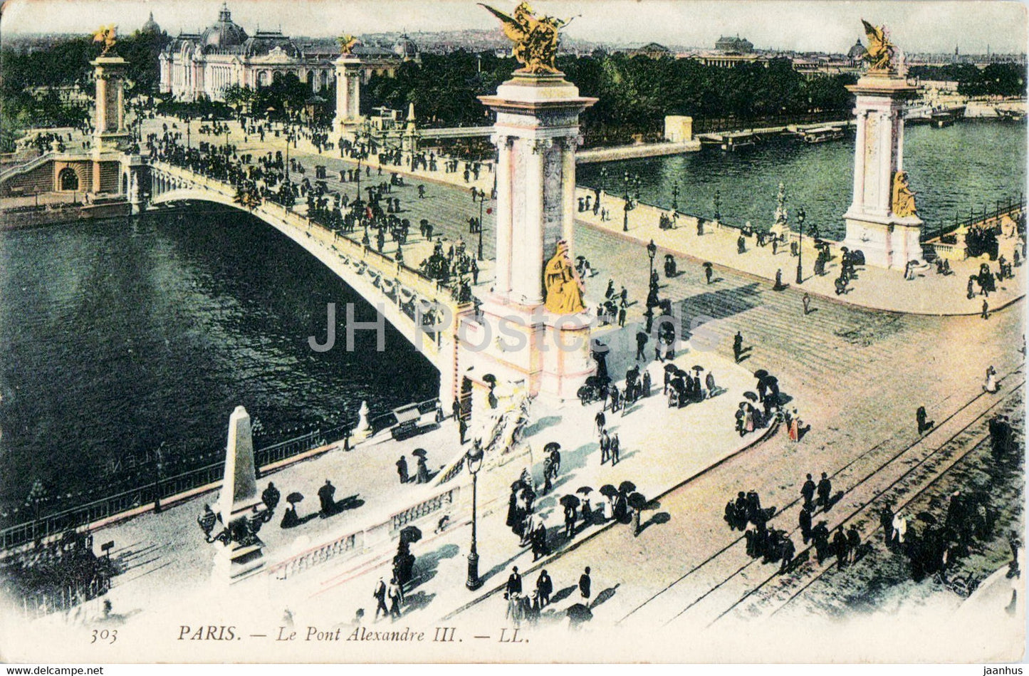 Paris - Le Pont de Alexandre III - bridge - 303 - old postcard - 1912 - France - used - JH Postcards