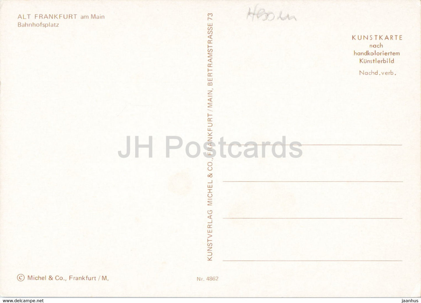 Alt Frankfurt am Main - Bahnhofsplatz - railway station - Germany - unused