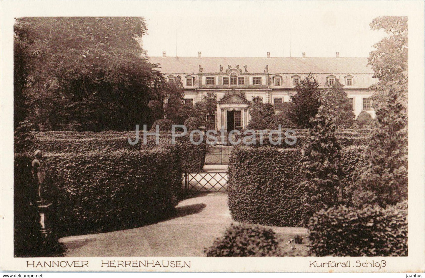 Hannover - Herrenhausen - Kurfurstl Schloss - castle - old postcard - Germany - unused - JH Postcards