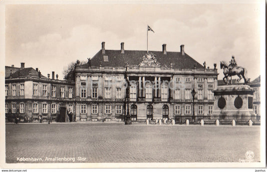 Copenhagen - Kobenhavn - Amalienborg Slot - Palace - 486 - old postcard - Denmark - unused - JH Postcards