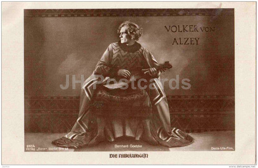 movie actor Bernhard Goetzke - Die Nibelungen - Verlag Ross - film - 672/4 - Germany - old postcard - unused - JH Postcards
