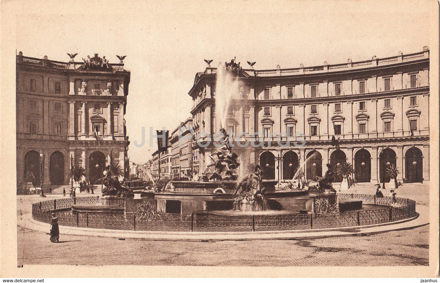 Roma - Rome - Piazza Esedra - Esedra Square - old postcard - Italy - unused - JH Postcards