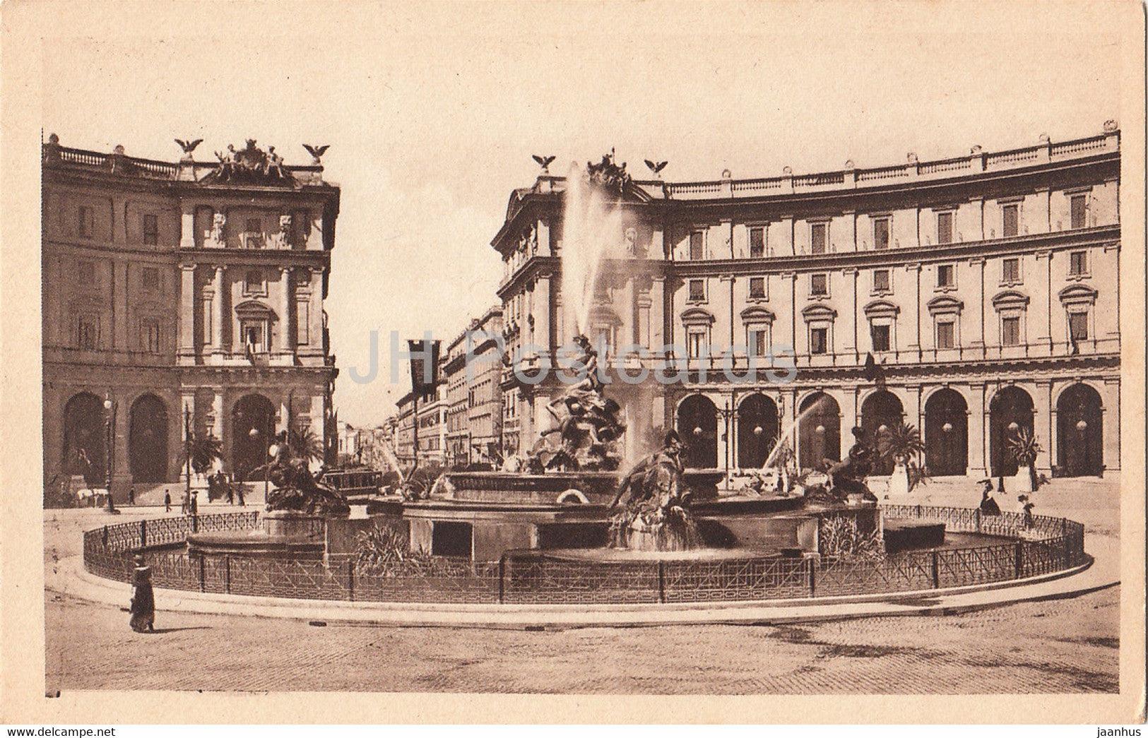 Roma - Rome - Piazza Esedra - Esedra Square - old postcard - Italy - unused - JH Postcards