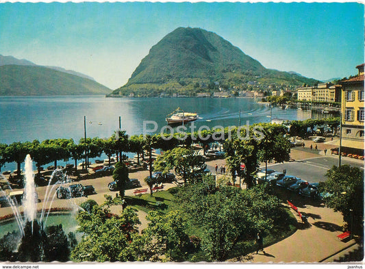 Lugano - Quai - passenger boat - 6177 - Switzerland - unused - JH Postcards
