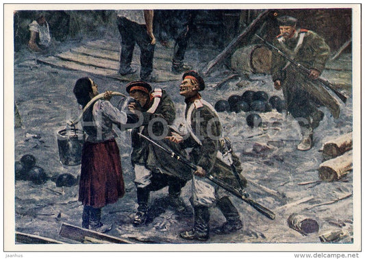 painting - 7 - Siege of Sevastopol panorama - 1959 - Ukraine USSR - unused - JH Postcards
