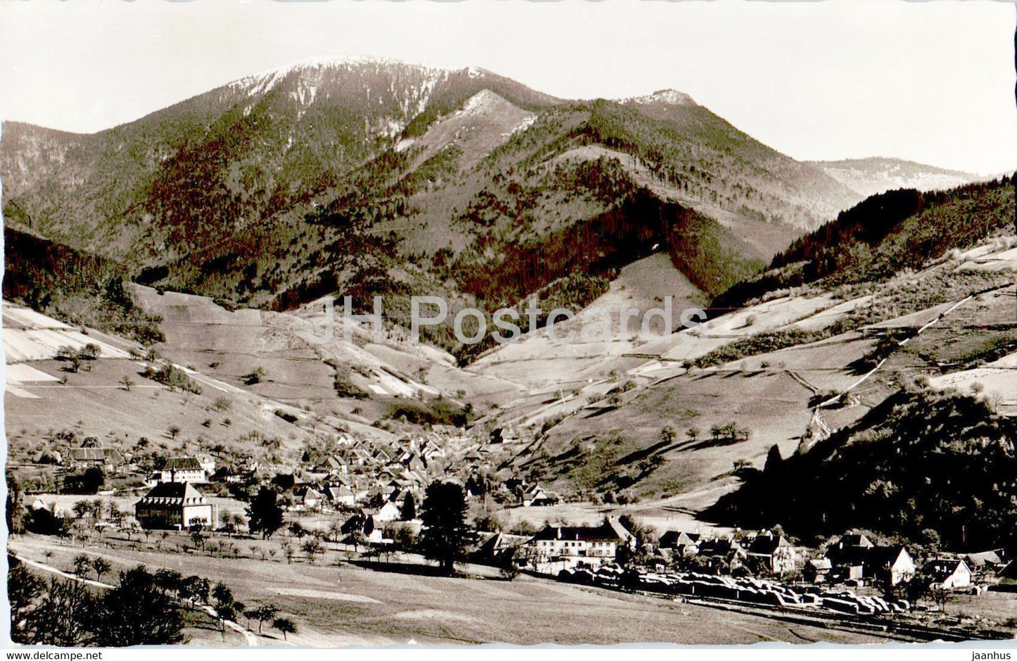 Untermunstertal mit Belchen - old postcard - Germany - unused - JH Postcards