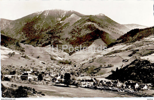 Untermunstertal mit Belchen - old postcard - Germany - unused - JH Postcards