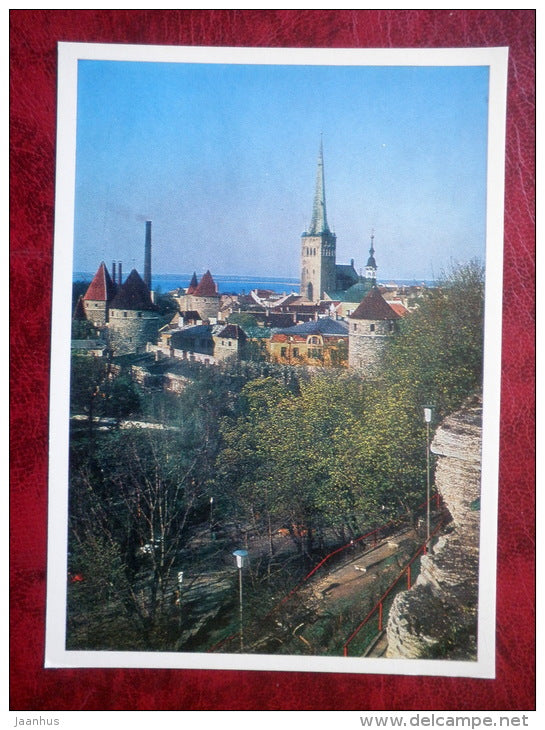 the Lower Town seen from the Upper Town  - Tallinn - 1980 - Estonia - USSR - unused - JH Postcards