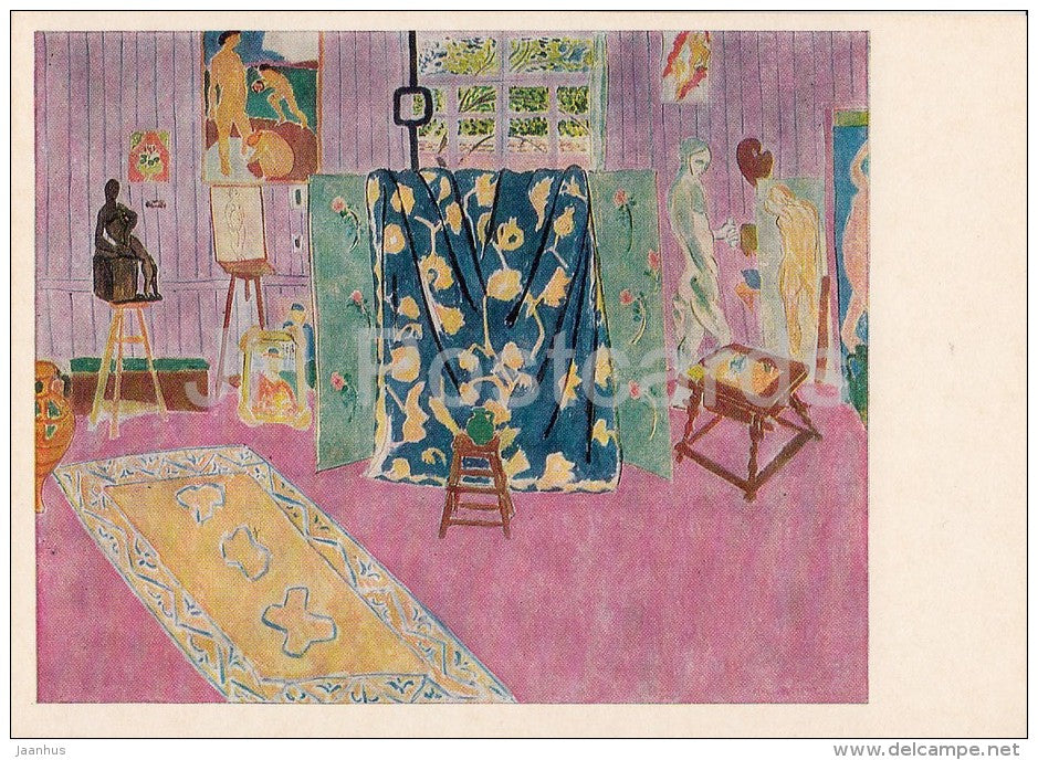 painting by Henri Matisse - Artist's Workshop , 1911 - French art - 1973 - Russia USSR - unused - JH Postcards