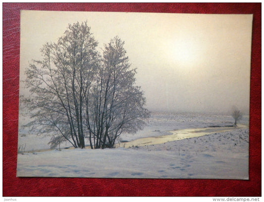winter view - 1987 - Estonia USSR - used - JH Postcards