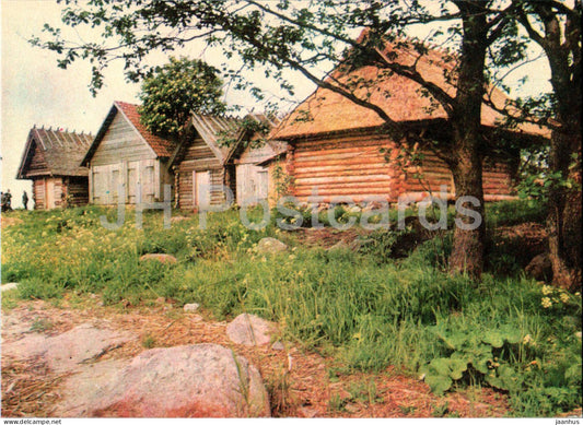 Lahemaa - Boat sheds at Altja - 1 - 1978 - Estonia USSR - unused - JH Postcards