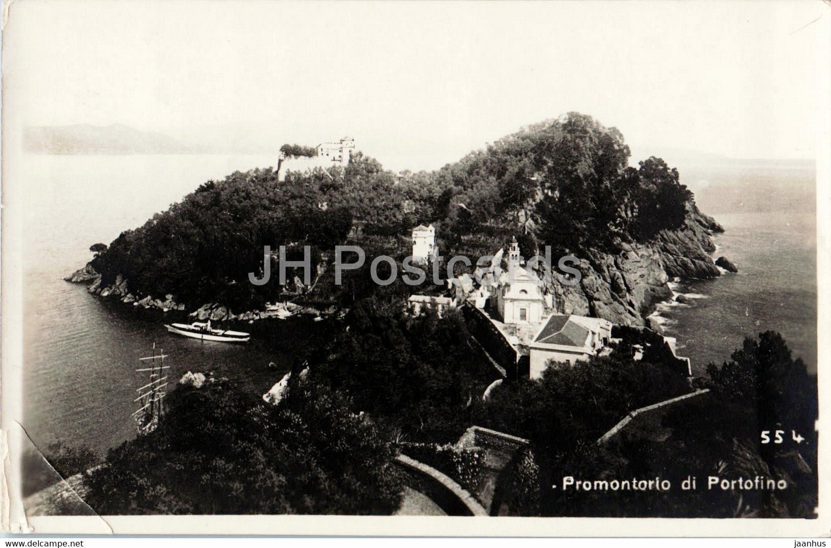 Promontorio di Portofino - 554 - old postcard - Italy - unused - JH Postcards