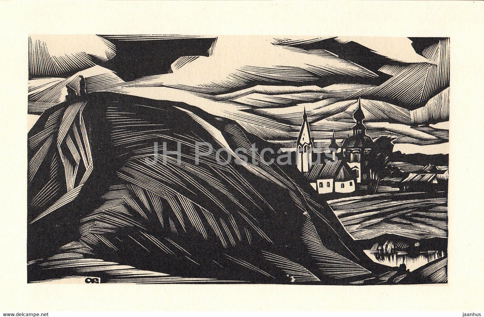 Suzdal - Earth Wall - illustration by A. Kalashnikov - 1969 - Russia USSR - unused - JH Postcards