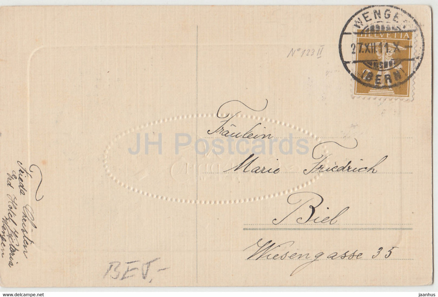 New Year Greeting Card - Gluckliches Neujahr - old postcard - 1911 - Germany - used