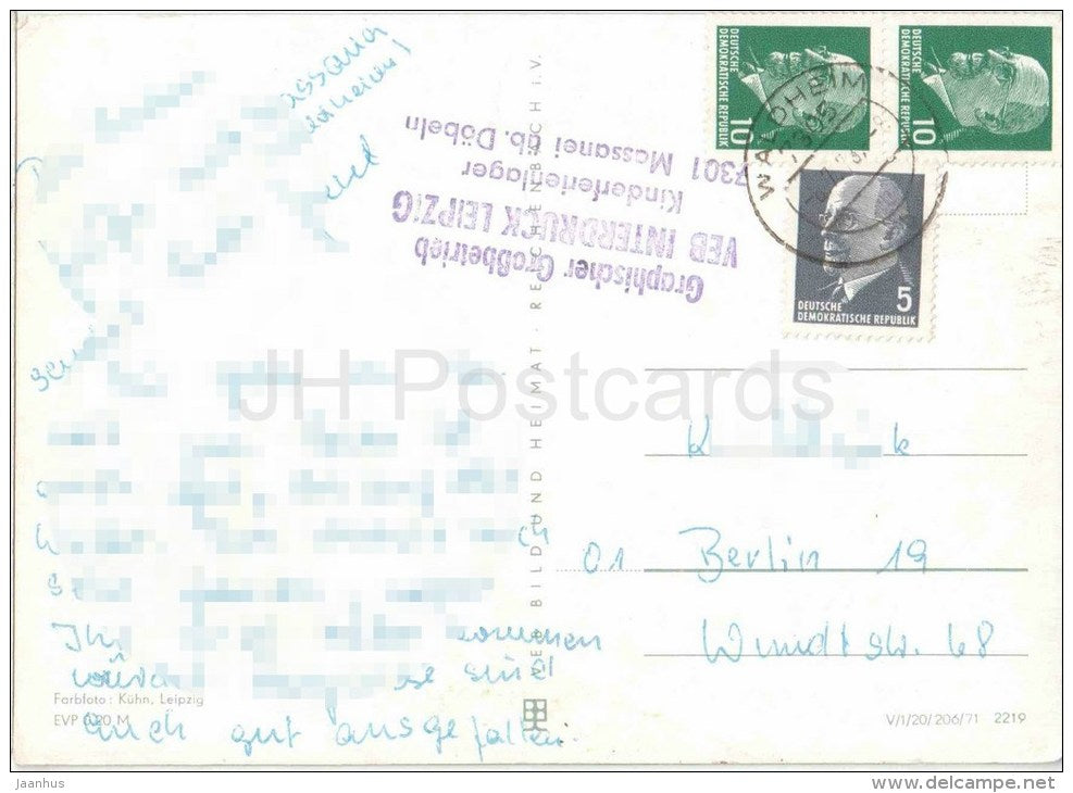Waldheim - Sachsen - 795 - Germany - 1978 gelaufen - JH Postcards