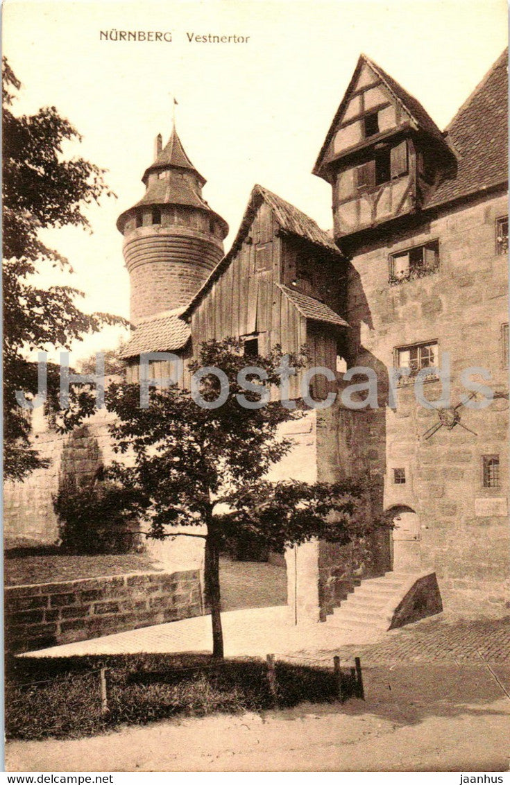 Nurnberg - Nuremberg - Vestnertor - W. H. D. 7913 - old postcard - Germany - unused - JH Postcards