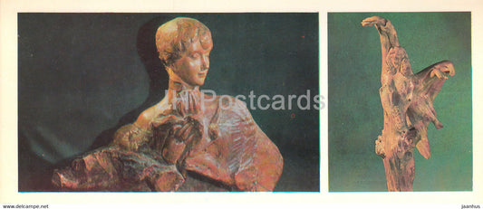 Russian sculptor S. Konenkov Museum - M. Konenkova - American dancer Isadora Duncan - 1978 - Russia USSR - unused - JH Postcards