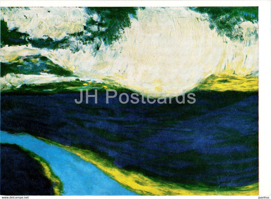 painting by Emil Nolde - Meer E - Ocean - German art - Germany - unused - JH Postcards