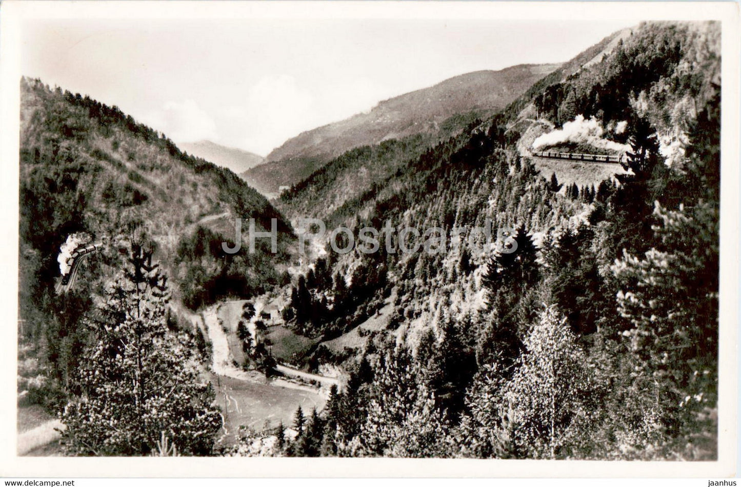 Schwarzwaldbahn Am Seelenwald bei Triberg - old postcard - Germany - used - JH Postcards