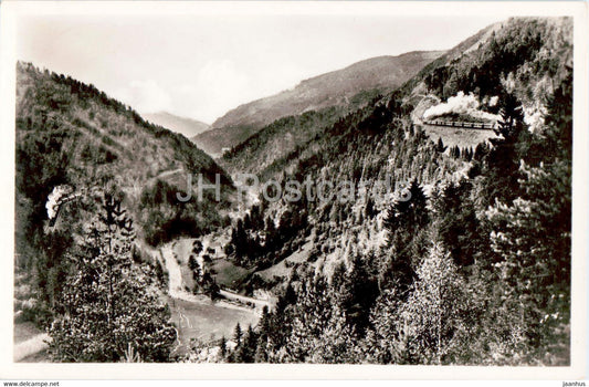 Schwarzwaldbahn Am Seelenwald bei Triberg - old postcard - Germany - used - JH Postcards