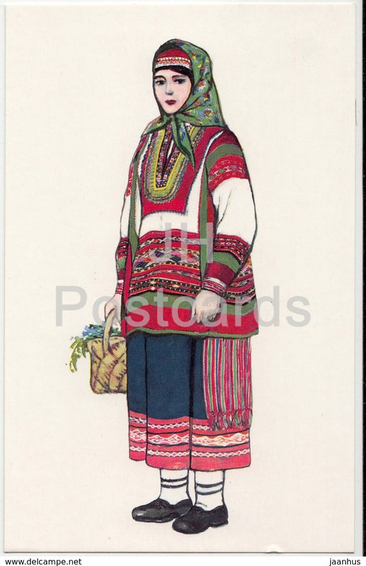 Woman Clothes - Penza Province - Russian Folk Costumes - 1969 - Russia USSR - unused - JH Postcards