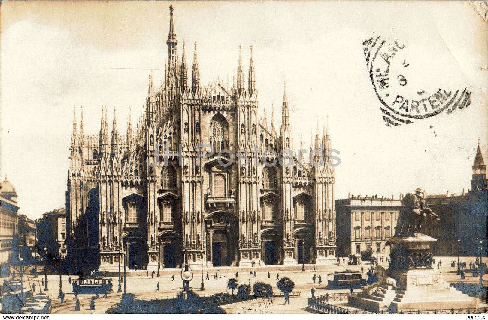 Milano - Milan - cathedral - old postcard - Italy - used - JH Postcards