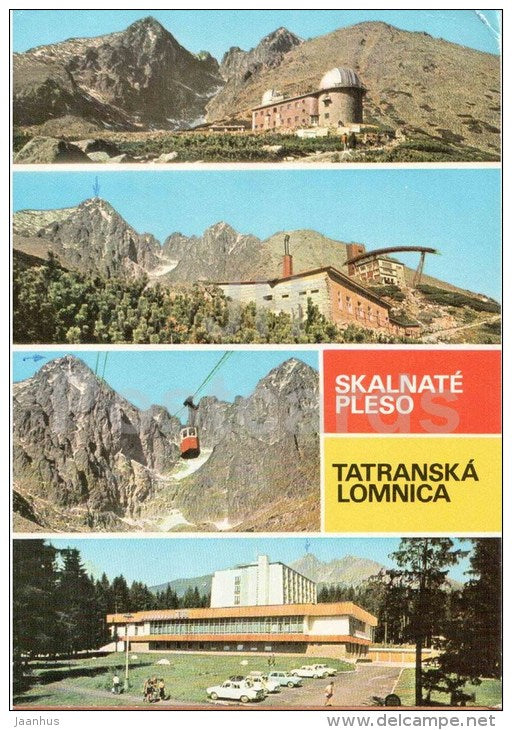observatory - Skalnate Pleso - Tatranska Lomnica - Vysoke Tatry - High Tatras - Czechoslovakia - Slovakia - used - JH Postcards