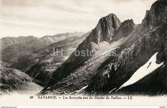 Gavarnie - Les Sarrades vus du Glacier du Taillon - 60 - old postcard - France - unused - JH Postcards
