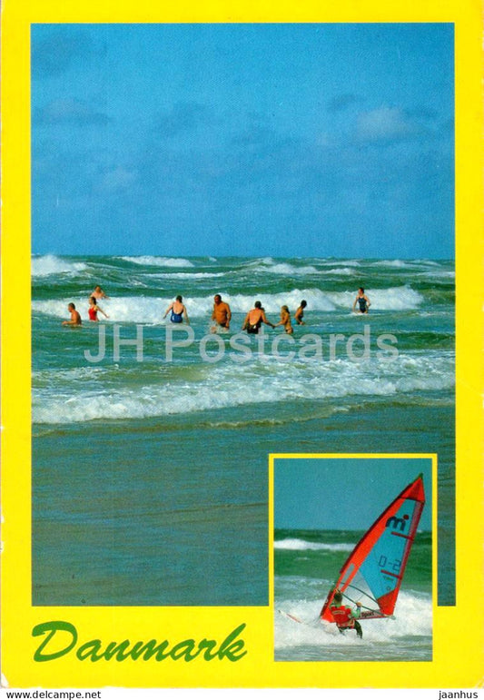 Danmark - North Sea - windsurfing - bathing - T 171 - 2001 - Denmark - used - JH Postcards