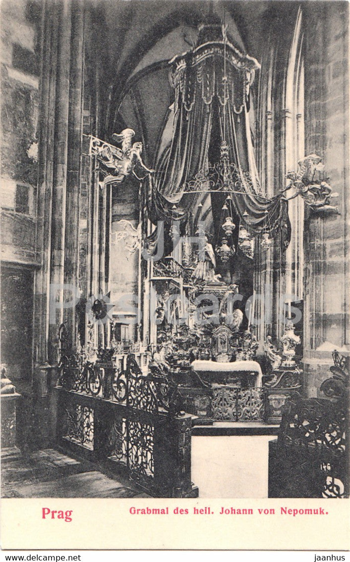 Praha - Prague - Prag - Grabmal des heil Johann von Nepomuk - 6522 - old postcard - Czech Republic - unused - JH Postcards