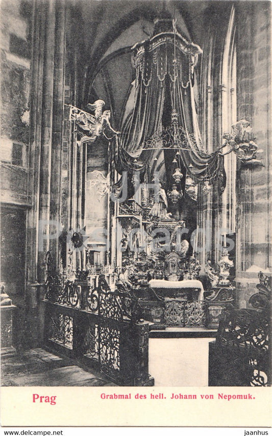 Praha - Prague - Prag - Grabmal des heil Johann von Nepomuk - 6522 - old postcard - Czech Republic - unused - JH Postcards